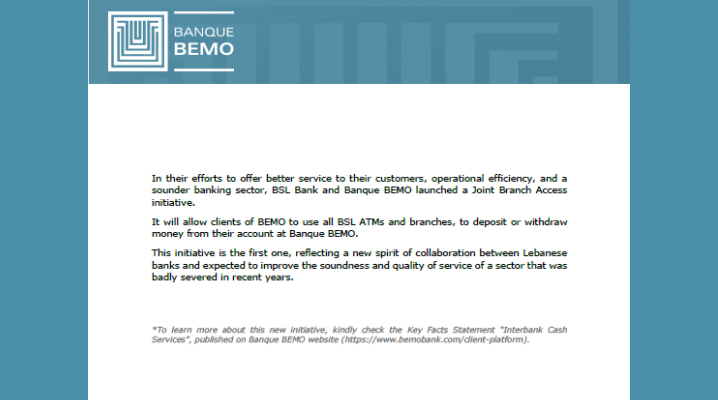 Press Release: Interbank Cash Services | Banque Bemo